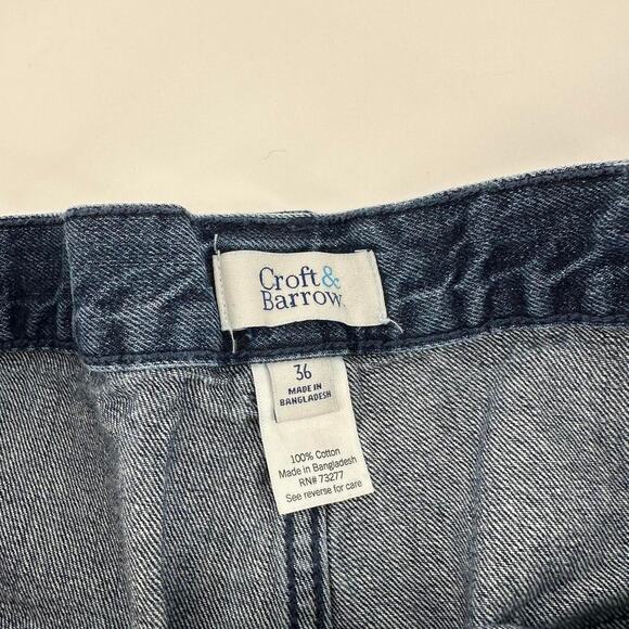 Crazy Rave Cargo Jorts men’s size 34 x 7 baggy dark was Jean shorts. - Picture 3 of 6